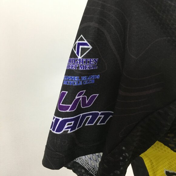 NWT HYPER THREADS Continental Sports Fit Stretch Black Multicolor Bicycle Jersey - Picture 9 of 16